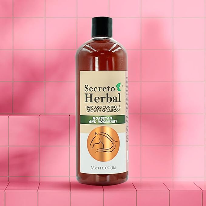 Secreto Herbal Hair Growth Shampoo - Horsetail & Rosemary Routine Shampoo for Revitalized Hair - Secreto Herbal cola de caballo y romero 33.81 fl oz