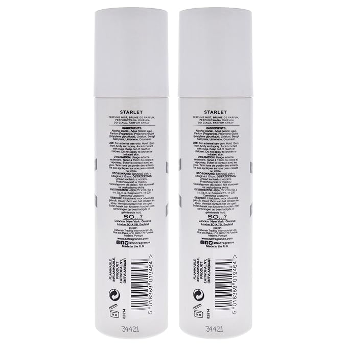 Starlet Perfume Mist by So…? for Women - 4.7 oz Mist - Pack of 2