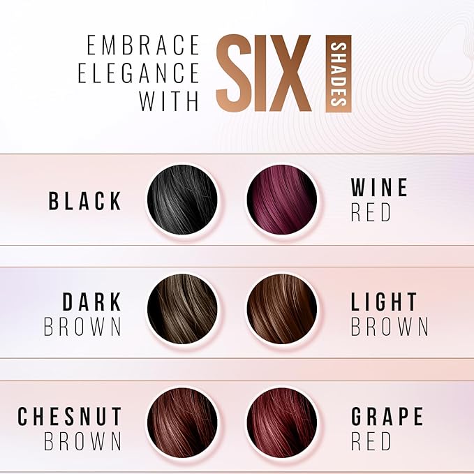 Herbishh Hair Color Shampoo for Gray Hair–Natural Hair Dye Shampoo with Argan Hair Mask–Travel size-Colors Hair in Minutes–Long lasting colour–10pack+1pack–Ammonia-Free (Light Brown)