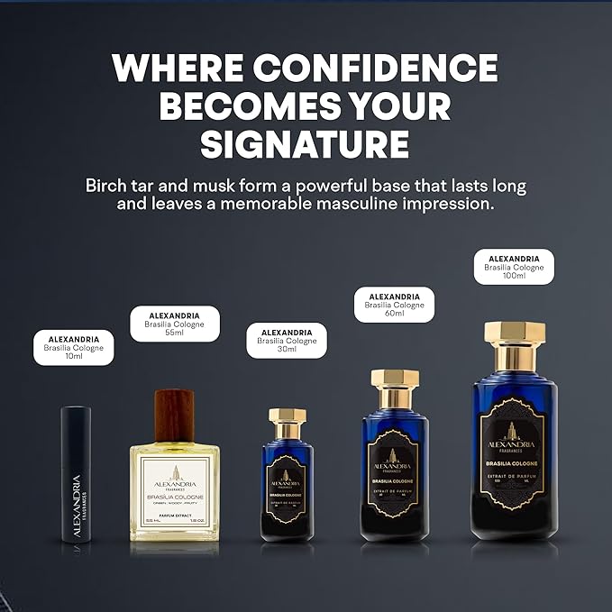 Alexandria Fragrances Brasilia Cologne Perfume - Premium Unisex Eau de Parfum with Oranges & Birch Tar Notes - Luxury Fragrance with Ginger, Pink Pepper - Men Cologne for Every Occasion - 10ml