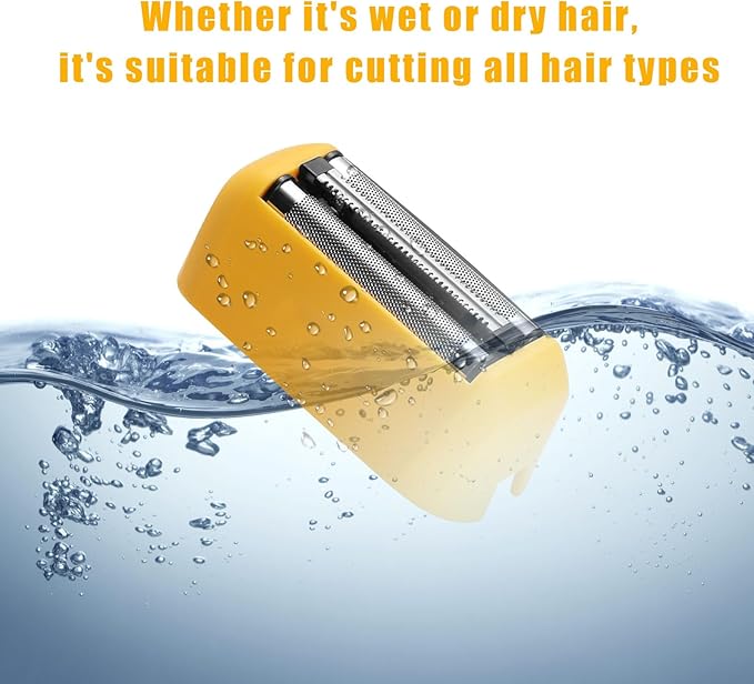 Yellow Shaver Replacement Foils, Cutters and Head Compatible with Wahl 7061 Series- Model 7045-100, 2 Packs