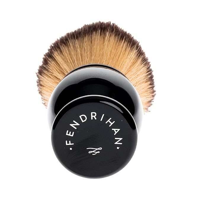 Fendrihan Synthetic Shaving Brush with Black Handle for Personal and Professional Shaving