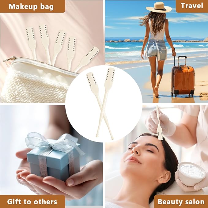 Lothee 50 Pcs Manual Nose Hair Trimmer - Rotating Nasal Hairs Razor Cutter Nose Hairs Cleaner for Women and Men - Portable Nostril Hair Remover Tools for Home and Beauty Salon