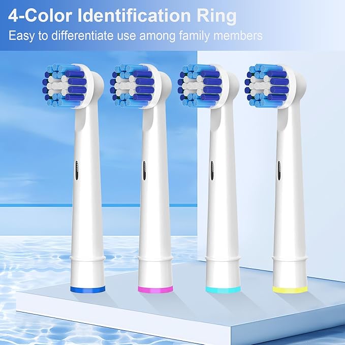 Replacement Brush Heads Compatible with Oral-B, 16pcs Professional Electric Toothbrush Heads for Oral B Replacement Heads Refill Pro100/1000/1500/4000/5000/7000/8000/9600 Etc.