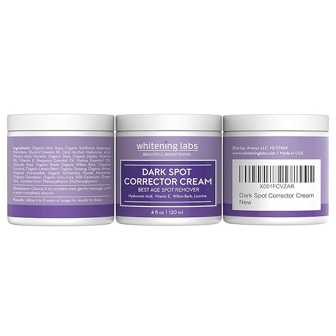 Whitening Labs Dark Spot Corrector - Anti-Aging Moisturizer for Face, Body, Sensitive Areas, Men & Women