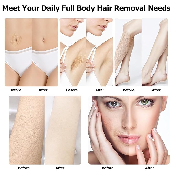 Wax Machine with Hair Removal Kit: Hard Wax Pot, Body Wax Melt Warmer, and 50 Applicator Sticks