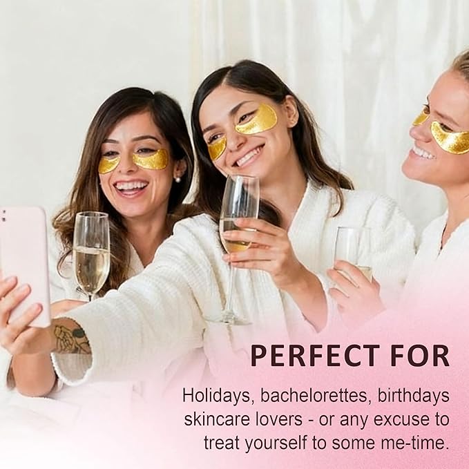 Amouy Eye Mask,30 Pairs for Dark Circles, Puffy Eyes, Undereye Bags,Wrinkles,Eye Mask with 24K Gold,Lavender, Blueberry, Pomegranate&Aloe Vera, Eye Treatment Skin Care for Men & Women Gift