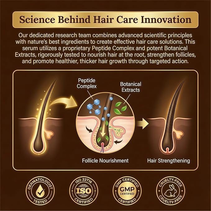 LifewithQueenP Hair Growth Oil, 30ml | Ayurvedic Hair Growth Serum, Quick-Absorbing, Strengthens Roots – Leaves Hair Black & Shiny, Reduces Split Ends & Dryness (2pc)