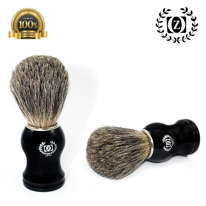 HAND MADE 100% PURE BADGER HAIR SHAVING BRUSH FOR MEN'S SHAVING
