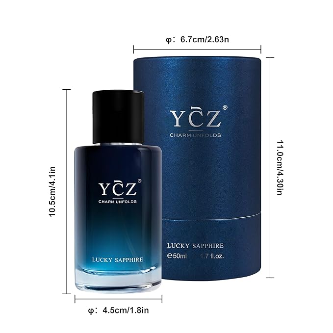 Ycz uninhibited cologne, long-lasting men's perfume, exudes a masculine free and easy aura, sweet flower and fruit fragrance, 1.7 oz portable and practical, a must for date night, romantic fragrance