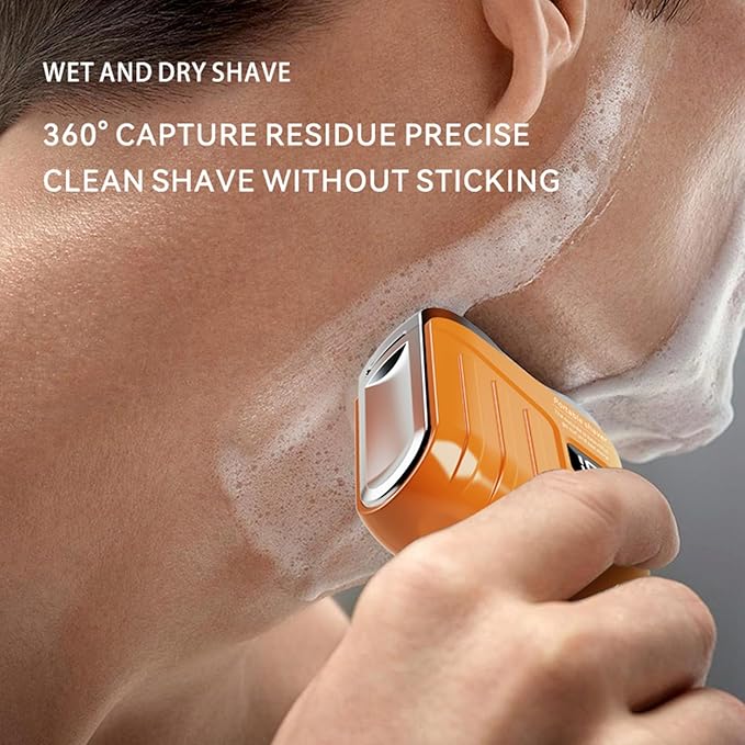 Portable Electric Shaver - LED Display Dual-Head Pocket Shaver, Mini USB Rechargeable Travel Razor, One-Button Operation, Long-Lasting Battery, for Home & Travel (Black)