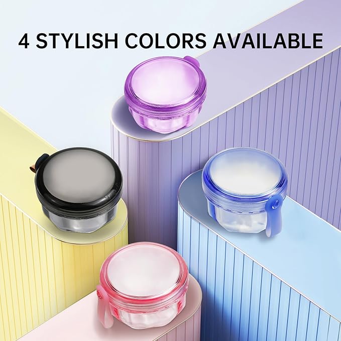 Leakproof Denture Case Purple Denture Soaking Cup with Strainer Basket, False Teeth Container Dental Denture Bath Holder Storage Box Retainer Cleaner Case for Traveling