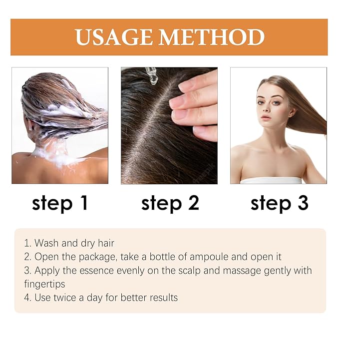 2ml Hair Growth Serum for Thinning Hair & Hair Loss - 7 Count Hair Strength Pro Ampoules with Biotin, Jojoba Oil, Rosemary & Vitamin E - Scalp Treatment to Reduce Shedding & Thicken Hair