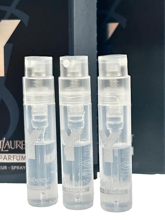 Yves Saint Laurent YSL Y Men EDP Sample Perfume EAU DE PARFUM Spray Trial Size Partially Filled Vials 1.2 ml / 0.04 fl oz (set of 3)