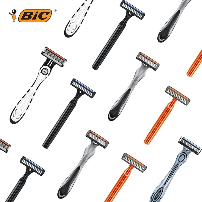 BIC 3 Sensitive, Men's Disposable Razors, Fixed Head Triple Blade for a Close Shave, Bundle of 4 Packs of 4