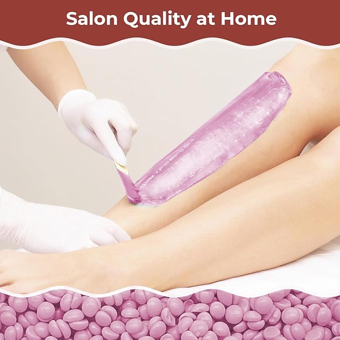 2.5lb Wax Beads, Hard Wax Beads for Coarse Hair Removal and Sensitive Skin- Waxing Beads for Women Men - Hard Wax Recommended for Full Body Bikini Brazilian Waxing (Cherry)