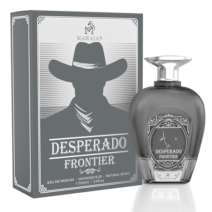 Mahajan Desperado Frontier Eau de Parfum – Rugged & Fresh Men’s Cologne – Spicy Citrus & Warm Woods – Bold, Masculine, All-Day Long-Lasting Perfume (3.4 oz)