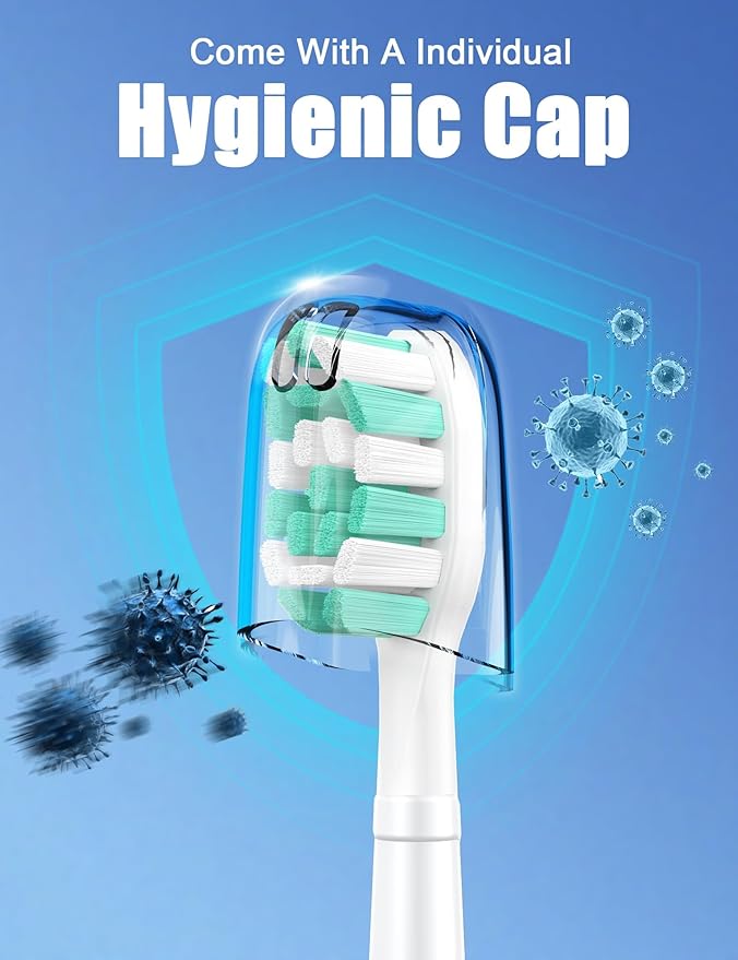 Futulkyus Replacement Toothbrush Heads for Philips Sonicare C1, C2, ProtectiveClean 4100, 5100, 10 Pack