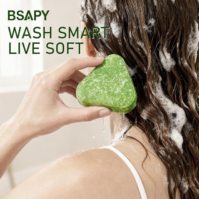 Anti Hair Loss Shampoo Bar – DHT Blocker with Polygonum, Ginseng & Tea Tree, Strengthens Roots, Reduces Hair Fall, for Thinning Hair, Sulfate-Free, Herbal Hair Growth Soap 120g