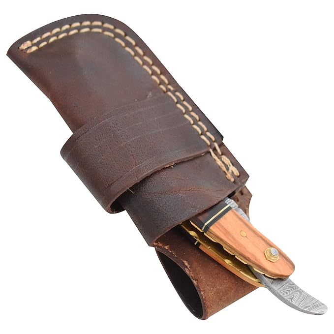 Straight Razor | Sharp High Hardness Real Damascus Steel Cutthroat Edge-Blade | Barber Razor (325)