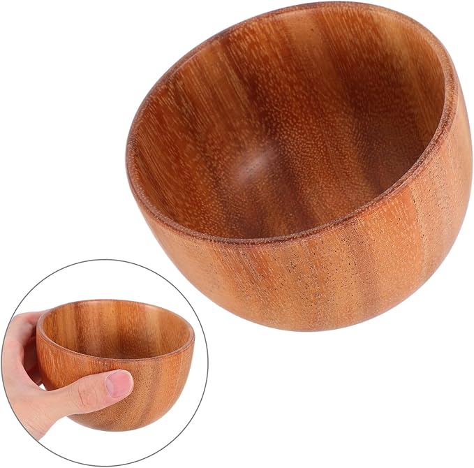 Beaupretty Wooden Shaving Soap Bowl for Men Reusable Beard Bubble Bowl for Grooming and Travel
