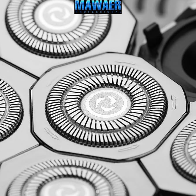 Universal 6 Blades Head Shaver Replacement Heads Compatible with Freedom Gold Shaver and Some Brands.