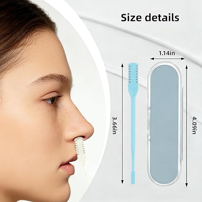 2-in-1 Nasal Hair Cutter, a New Model in 2026, 360 ° Rotating Nose Hair Trimmer, efficient and Portable Tool for Removing Nose Hair, Suitable for Various People and a Must-Have for Travel (blue12PC)