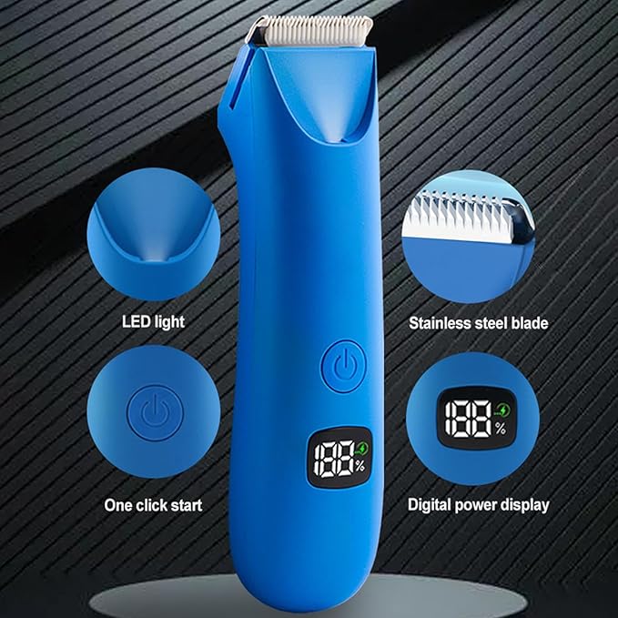 Body Trimmer for Men - Advanced Sensitive Skin Safe Blade, Professional Precision Shaving Machine, LED Battery Indicator, Ergonomic Handling Unit | for Manscaping Underarm Leg Hair Removal Device