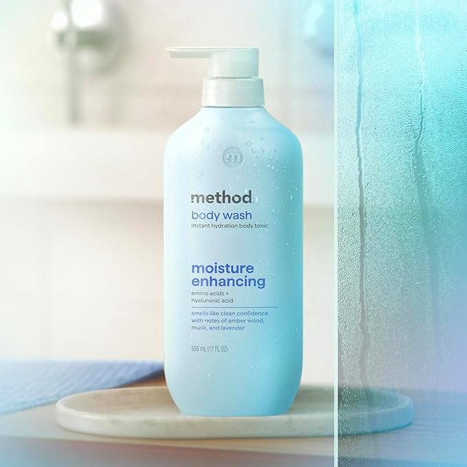 Method Body Wash, Instant Hydration Body Tonic - with notes of Amber Wood, Musk and Lavender, 17 fl oz
