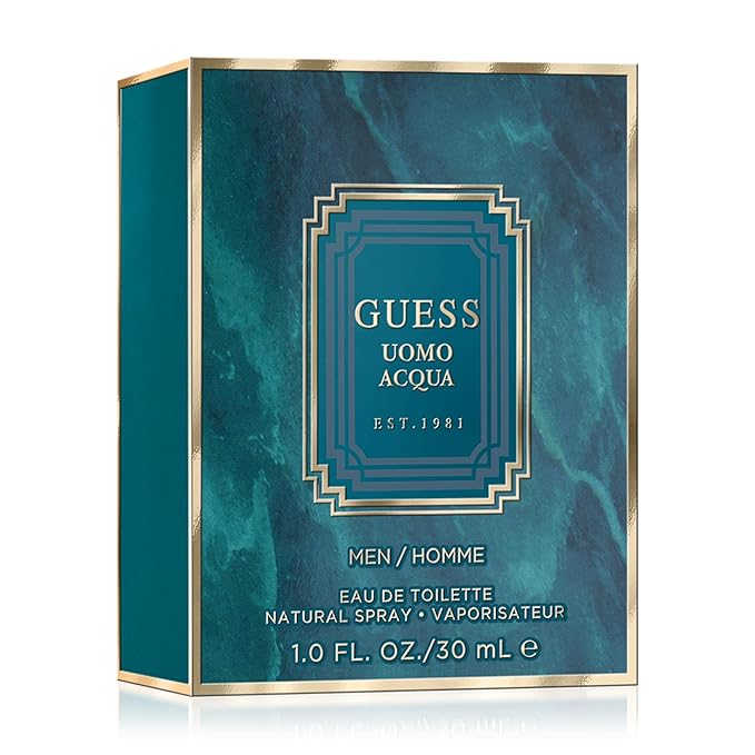 Guess Uomo Acqua Eau de Toilette Cologne Spray For Men, 1.0 Fl. Oz.