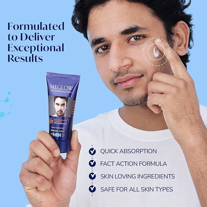 Meglow Premium Fairness Cream SPF 15 for Men (50g)