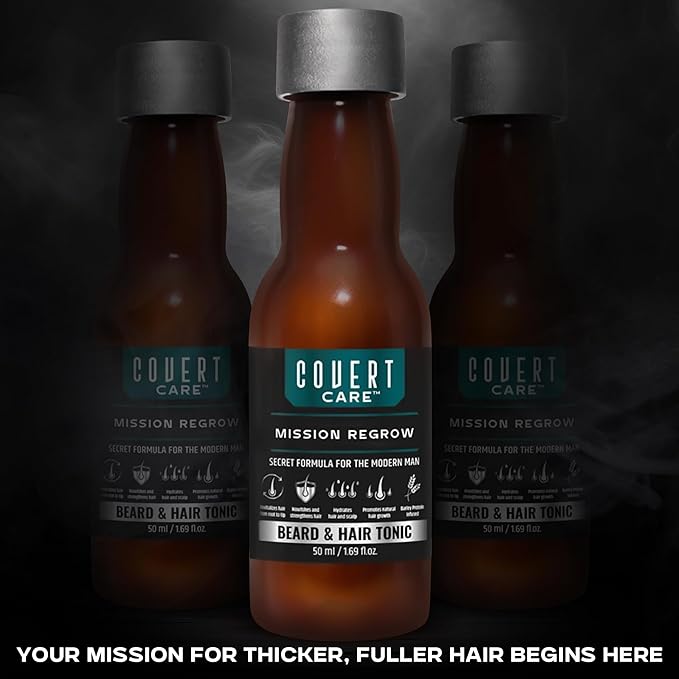 Hair and Beard Thickening Serum for Men – Lightweight Root Activator for Thinning Hair, Scalp Nourishment for Fuller, Stronger-Looking Hair