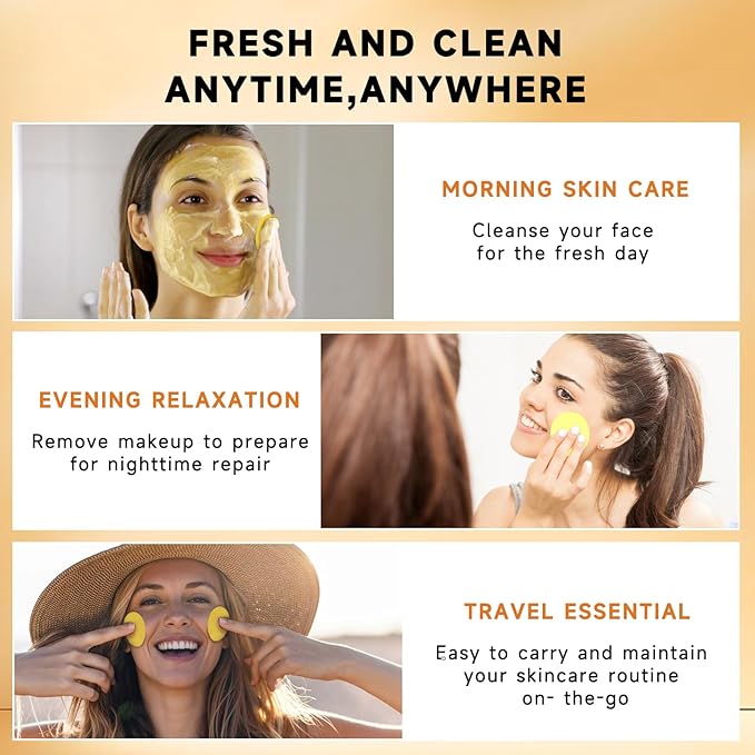 Turmeric Kojic Acid Cleansing Pads, Turmeric Face Scrub Pads Enriched with Kojic Acid, 80PCS