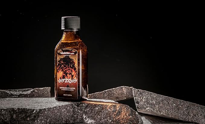 The Goodfellas' smile, INFERNO Tallow Shave Soap and Afltershave Splash Bundle, Made in Italy