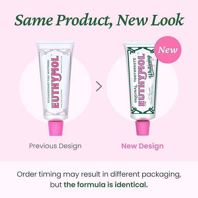 EUTHYMOL Whitening Toothpaste (3.7fl oz*5, Pack of 5) - Stain Removal in 2 Weeks, Long-Lasting Freshness for Sensitive Gum & Teeth. Bad Breath, Cavity Prevention. Recyclable Aluminum Tube