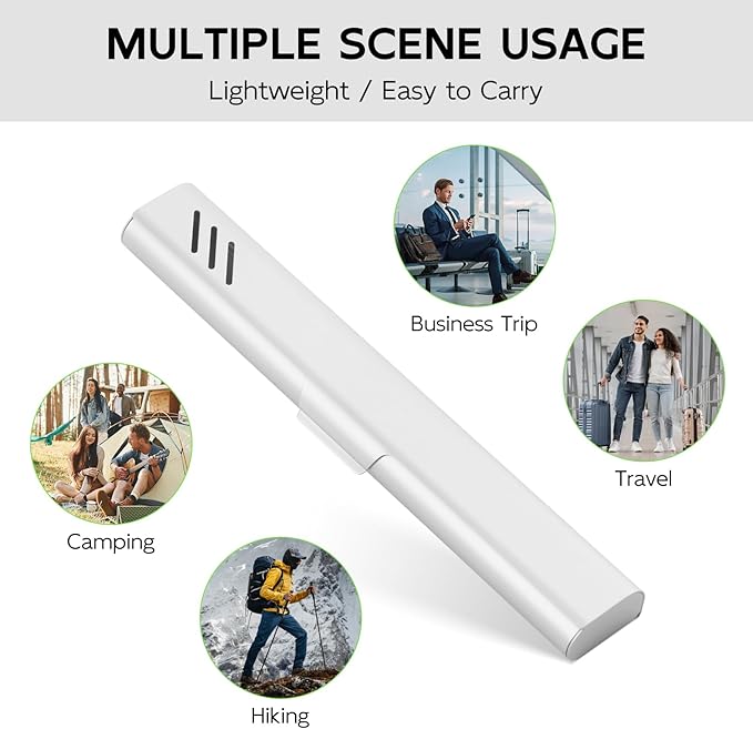Travel Toothbrush Case, Portable Toothbrush Holder, Durable Aluminum Toothbrush Storage Box, Small Breathable Manual Toothbrush Container for Traveling, School, Camping, Business Trip - Sliver