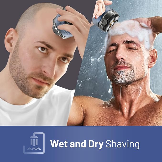SOLIMPIA Upgraded Head Shavers for Bald Men, Hair Trimmer Kit, Magnetic Electric Razor, Large Battery Capacity, Rechargeable LED Display Beard Trimmer, Waterproof Wet/Dry Head Shaver