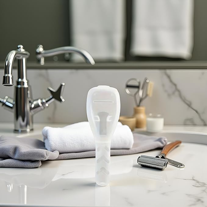 Transparent Portable Travel Men Manual Razor Protector Plastic Box Cover Container Storage Shaver Holder Protector Case Organizer,Electric Shavers, Men's Electric Shaver Accessories