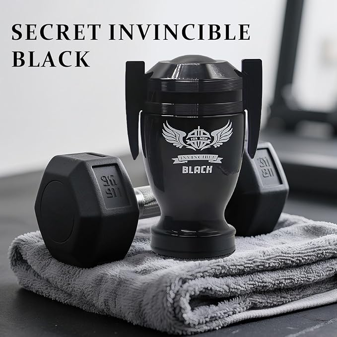 META-BOSEM Men's Perfume Gift Set, EDP, 2 Pack (3.4 oz / 100 mL each), Invincible, Invincible Black, Aromatic Woody, for day-to-night, Long-Lasting, Gift Ready