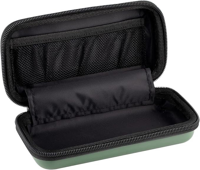 EVA Hard Case for Meridian/MANSPOT Shaver Groin & Body Hair Trimmer - Men's Grooming Organizer Storage Bag for Electric Razor and Accessories - Case Only (Green)