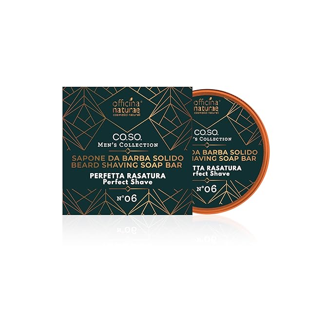 Officina Naturae Sapone da barba solido N°06 50 grammi bio CO.SO. Men's Collection
