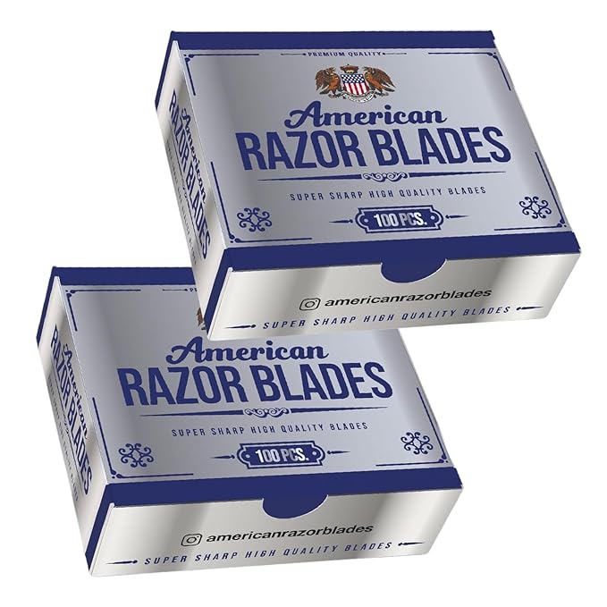 ABS Single Edge Razor Blades for Straight Razors and Shavettes β Barbershop-Quality Sharp, Smooth Shaving Refills β American Beauty Supply (Pack of 200e)