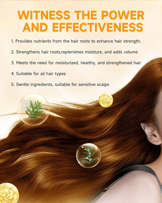 Hair Growth Spray, Hair Growth Oil Spray, with Biota Orientalis, Rosemary Oil & Biotin, Strengthens Hair Roots, Prevent Hair Thinning & Hair Loss, Thicker Fuller Hair for Women Men (2.02 Fl.oz)