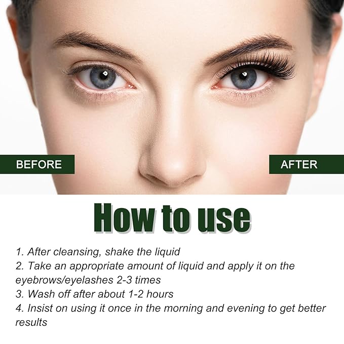 10ml Grass Cilia Nourishing Liquid for Eyelash & Eyebrow Growth – Natural Hair Serum to Thicken Lashes, Brows, Beard & Hairline