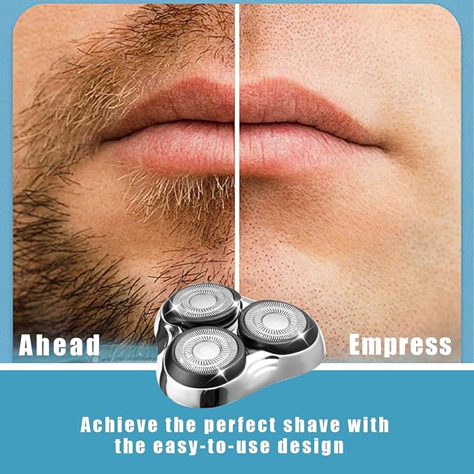 Universal Rotary Shaver Replacement Head Compatible with Remington Shaver Razor Parts for Series R3,R4,R5,R6,R7,R8,SP-3141 and SP-5161 Foils (Silver/1Pack)