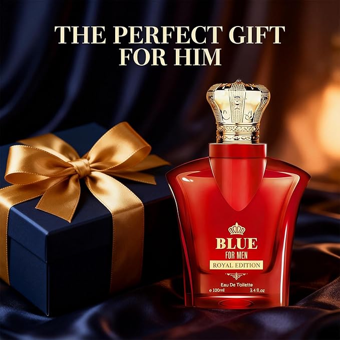 Blue For Men Royal Edition cologne 100ml Eau de Parfum Gift | Woody Scent with Orange Clary Sage | Long Lasting fragrance Daily use