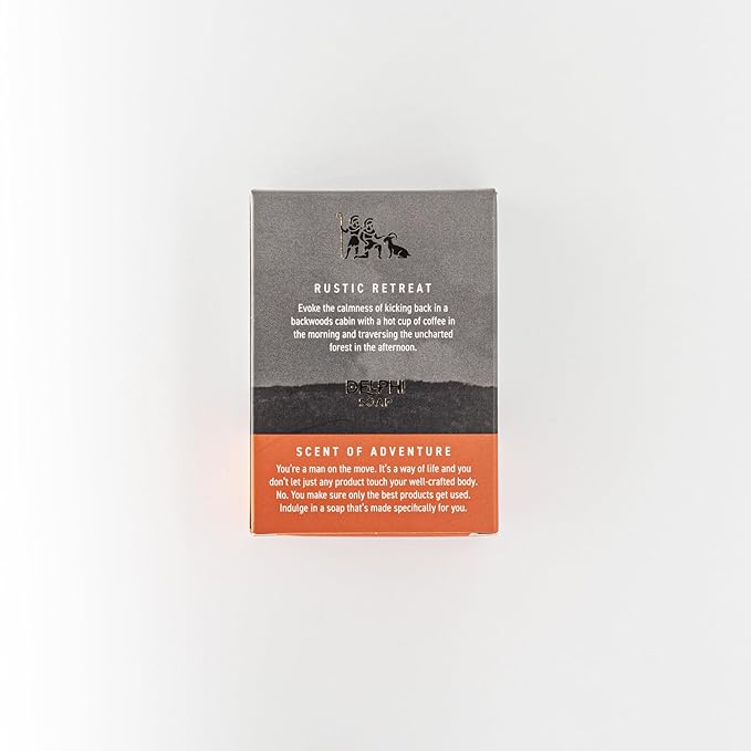 DELPHI Soap Men's Natural 5 oz Moisturizing Bar Soap Made from Natural Oils - Campfire Collection - Exfoliating - Woodland Ember, Rustic Retreat and Twilight Mist 3 Bundle