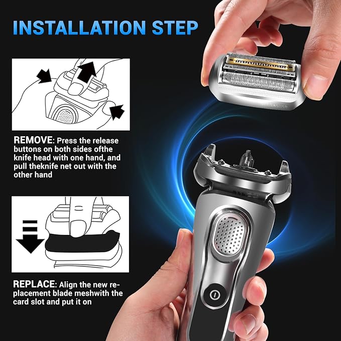 94M Replacement Heads Compatible with Series 9 Electric Shaver Replacement blades,for s9 Sport Replacement Head and Series 9 Pro Electric Razors 9290cc,9291cc,9370cc,9293s,9385cc,9390cc