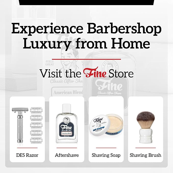 Fine Shaving Brush, Angel Hair Fibers, Cruelty-Free Shaving Cream Brush for Men, Gently Exfoliates The Skin, 100% Solid Resin Handle, 24mm Knot with 56mm Loft (White)