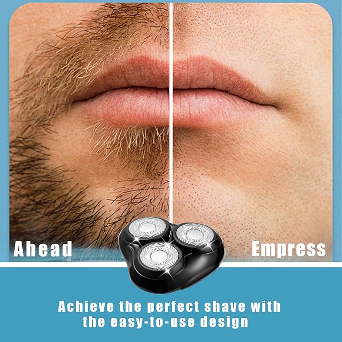 Universal Rotary Shaver Replacement Head Compatible with Remington Shaver Razor Parts for Series R3,R4,R5,R6,R7,R8,SP-3141 and SP-5161 Foils (Black/1Pack)